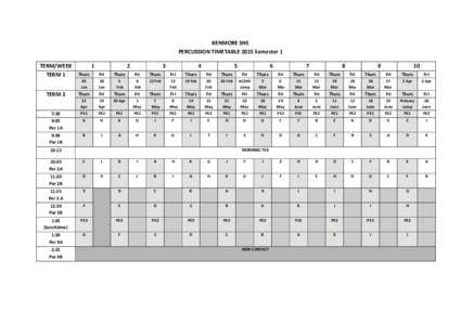 Microsoft Word - Tania Savage Percussion Timetable.doc