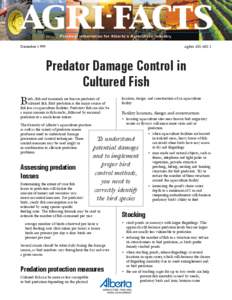 December[removed]Agdex[removed]Predator Damage Control in Cultured Fish