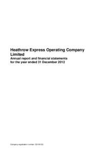 Heathrow Express Operating Company Limited Annual report and financial statements