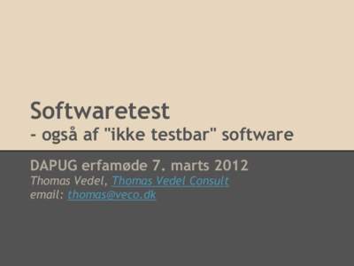 Softwaretest - også af 