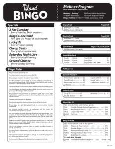 Entertainment / Pull-tab / Kemps / Online bingo / Bingo / Games / Gaming