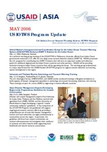 Oceanography / Management / Indian Ocean / Natural hazards / Tsunami warning system / Indian Ocean earthquake and tsunami / Indian Ocean Tsunami Warning System / Smith Dharmasaroja / Brian Atwater / Physical oceanography / Tsunami / Warning systems