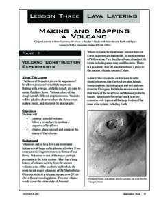 Lesson Three  Lava Layering Making and Mapping a Volcano