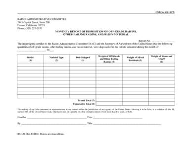 Microsoft Word - RAC-32 Mnthly Rpt of Disp of Off-Grade Raisins)