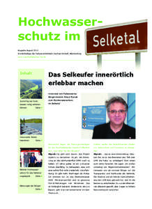 Hochwasserschutz im Ausgabe August 2011 Sonderbeilage des Talsperrenbetriebs Sachsen-Anhalt, Blankenburg