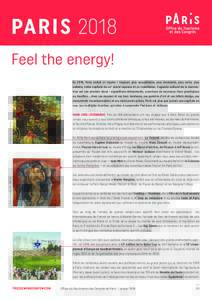 COMMUNIQUÉ PARISPARIS 2018 Feel the energy!  © Centre Pompidou Dist. RMN-GP
