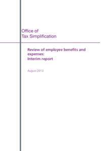 Review of employee benefits and expenses: interim report