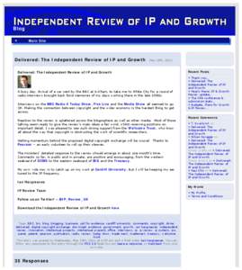 Independent Review of IP and Growth Blog