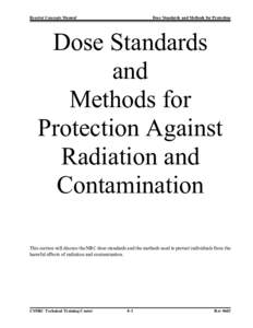 Reactor Concepts Manual  Dose Standards and Methods for Protection Dose Standards and