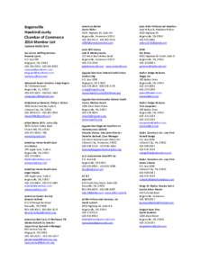 Rogersville HawkinsCounty Chamber of Commerce 2014 Member List  American Rental