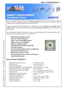 DS A : G-UCN.32 SeriesHUMIDITY MEASUREMENT Conditioner Sensor  G-UCN.32