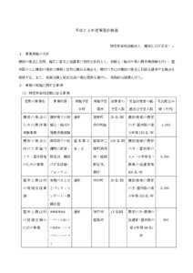 平成２４年度事業計画書  特定非営利活動法人 棚田ＬＯＶＥＲ’ｓ １  事業実施の方針