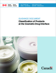 Guidance Document: Classification of Products at the Cosmetic-Drug Interface