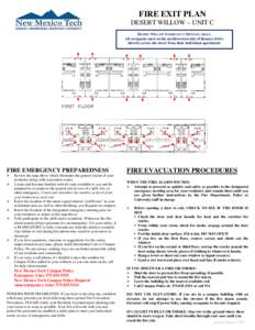 FIRE EXIT PLAN DESERT WILLOW – UNIT C DESERT WILLOW EMERGENCY MEETING AREA: All occupants meet on the northwestern side of Romero Drive directly across the street from their individual apartments