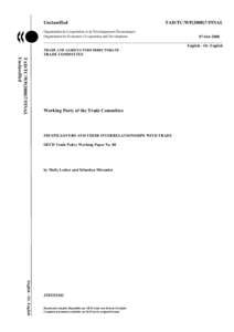 Unclassified  TAD/TC/WP[removed]FINAL Organisation de Coopération et de Développement Économiques Organisation for Economic Co-operation and Development