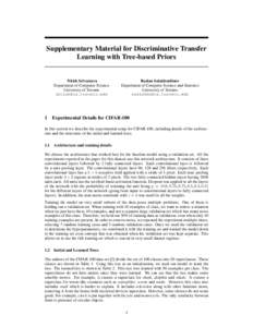 Supplementary Material for Discriminative Transfer Learning with Tree-based Priors Nitish Srivastava Department of Computer Science University of Toronto