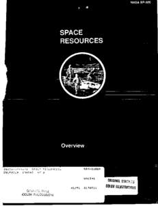 (NASA-SO-SO OVERVIEW Q) SPACE (NASA)