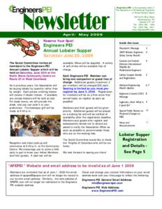 April - May 2009 Edition - Website Edition
