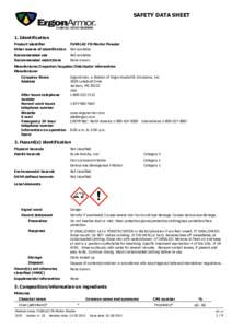 SAFETY DATA SHEET  1. Identification Product identifier  FURALAC FN Mortar Powder