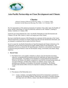 Carbon dioxide / Carbon capture and storage / Energy economics / Environment / Earth / International relations / Forest Day / International Partnership for Energy Efficiency Cooperation / Energy development / Asia-Pacific Partnership on Clean Development and Climate / Organizations associated with the Association of Southeast Asian Nations