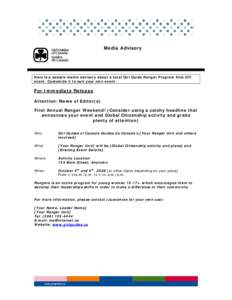 Microsoft Word - media advisory.doc