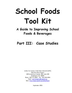 Microsoft Word - School Foods Tool Kit Part III -- Case Studies