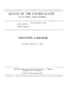 SENATE OF THE UNITED STATES ONE HUNDRED THIRD CONGRESS Convened January 5, 1993  FIRST SESSION {