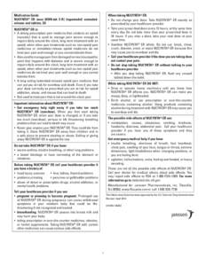 Medication Guide NUCYNTA®  ER (new-SINN-tah E-R) (tapentadol) extendedrelease oral tablets, CII When taking NUCYNTA® ER: •	 Do not change your dose. Take NUCYNTA®  ER exactly as prescribed by your healthcare pro