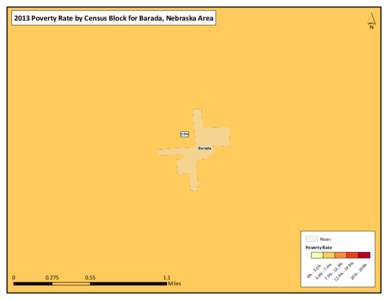 ´  2013 Poverty Rate by Census Block for Barada, Nebraska Area 5.9%