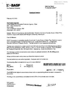 8EHQ-10-17829A  TSCA 8(e) Notice