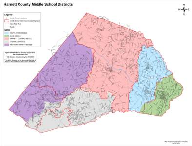 Harnett County Middle School Districts  RACH EL DR  SUNSET LN