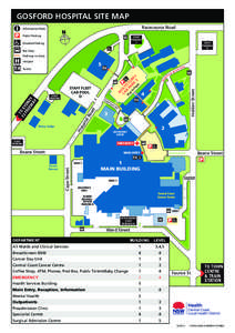 GOSFORD HOSPITAL SITE MAP Racecourse Road Information Desk Public Parking