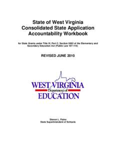 West Virginia Consolidated State Application Accountability Workbook (MS WORD)