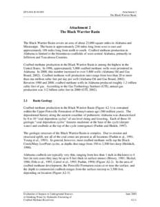 The Black Warrior Basin - Attachment 2, Evaluation of Impacts to Underground Sources of Drinking Water by Hydraulic Fracturing of Coalbed Methane Reservoirs, EPA 816-R[removed], June 2004