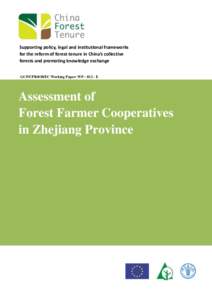Supporting policy, legal and institutional frameworks for the reform of forest tenure in China’s collective forests and promoting knowledge exchange GCP/CPR/038/EC Working Paper: WP – 012 - E  Assessment of