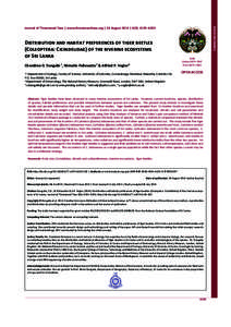 Distribution and habitat preferences of tiger beetles (Coleoptera: Cicindelidae) of the riverine ecosystems of Sri Lanka Chandima D. Dangalle 1, Nirmalie Pallewatta 2 & Alfried P. Vogler 3 Department of Zoology, Faculty 