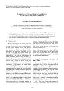 JOINT CONFERENCE PROCEEDINGS 9th International Conference on Urban Earthquake Engineering/ 4th Asia Conference on Earthquake Engineering March 6-8, 2012, Tokyo Institute of Technology, Tokyo, Japan EVALUATION OF TSUNAMI 