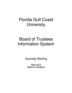 Florida Gulf Coast University Board of Trustees Information System