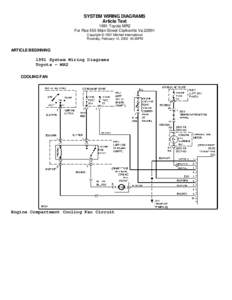 SYSTEM WIRING DIAGRAMS Article Text 1991 Toyota MR2 For Rse 555 Main Street Clarksville Va[removed]Copyright © 1997 Mitchell International Thursday, February 14, [removed]:20PM