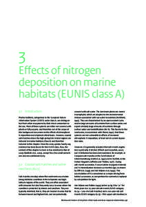 3 Effects of nitrogen deposition on marine habitats (EUNIS class A) 3.1 Introduction Marine habitats, categorised in the European Nature