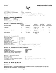 Text1 MATERIAL SAFETY DATA SHEET  PRODUCT / MATERIAL: