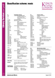 Classification scheme: music  M M1-3 M2