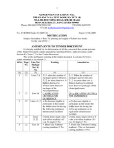 1 GOVERNMENT OF KARNATAKA THE KARNATAKA TEXT BOOK SOCIETY (R) NO.4, 100 FEET RING ROAD, BSK III STAGE HOSAKEREHALLY, BANGALORE[removed]Phone: [removed][removed]