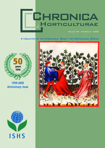 Chronica H ORTICULTURAE Volume 49 - Number[removed]