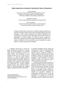 Original em inglês: páginas 485 a 488.  Águas Superficiais na Amazônia: Descobertas Chave e Perspectivas John M. Melack Bren School of Environmental Science and Management and Department of Ecology, Evolution, and Ma