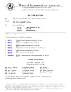 Caucuses of the United States Congress / Caucuses of the 109th United States Congress / 59th Utah State Legislature