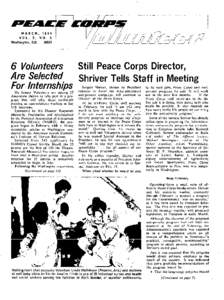 Peace Corps Volunteer – March 1964