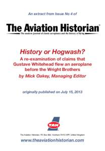 An extract from Issue No 4 of  The Aviation Historian ®