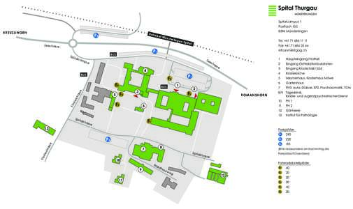 Spitalcampus 1 Postfach 100 KREUZLINGEN  Bahn