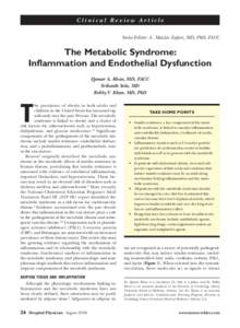 Clinical Review Article Series Editor: A. Maziar Zafari, MD, PhD, FACC The Metabolic Syndrome: Inflammation and Endothelial Dysfunction Qamar A. Khan, MD, FACC